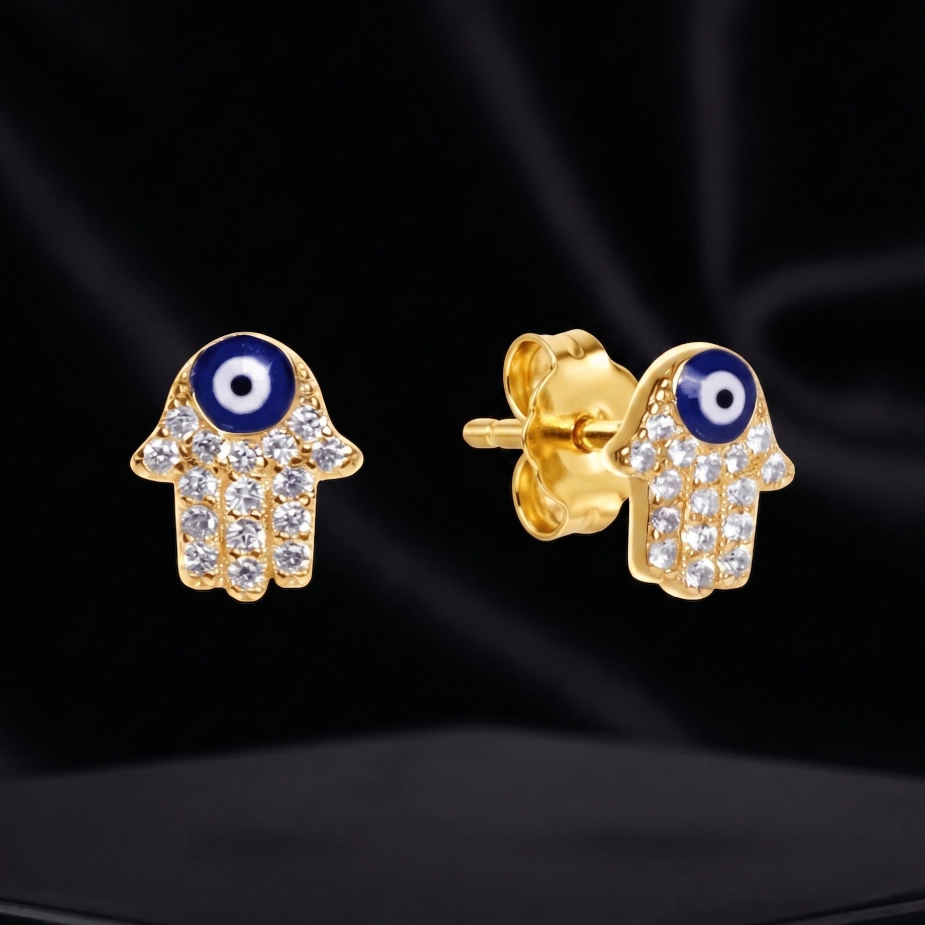 Hamsa Hand Stud Earrings