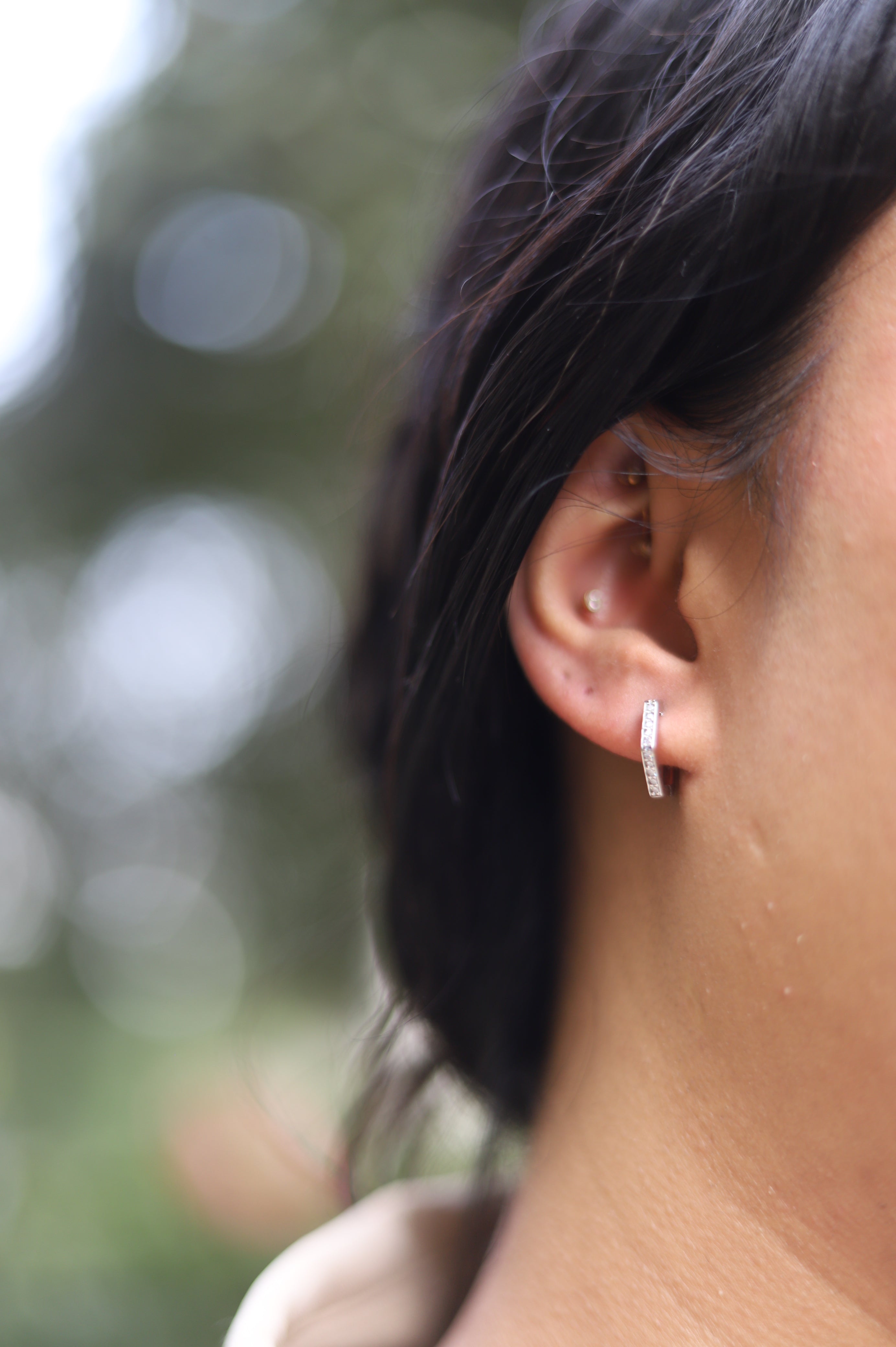 Prism Pave' Hoop