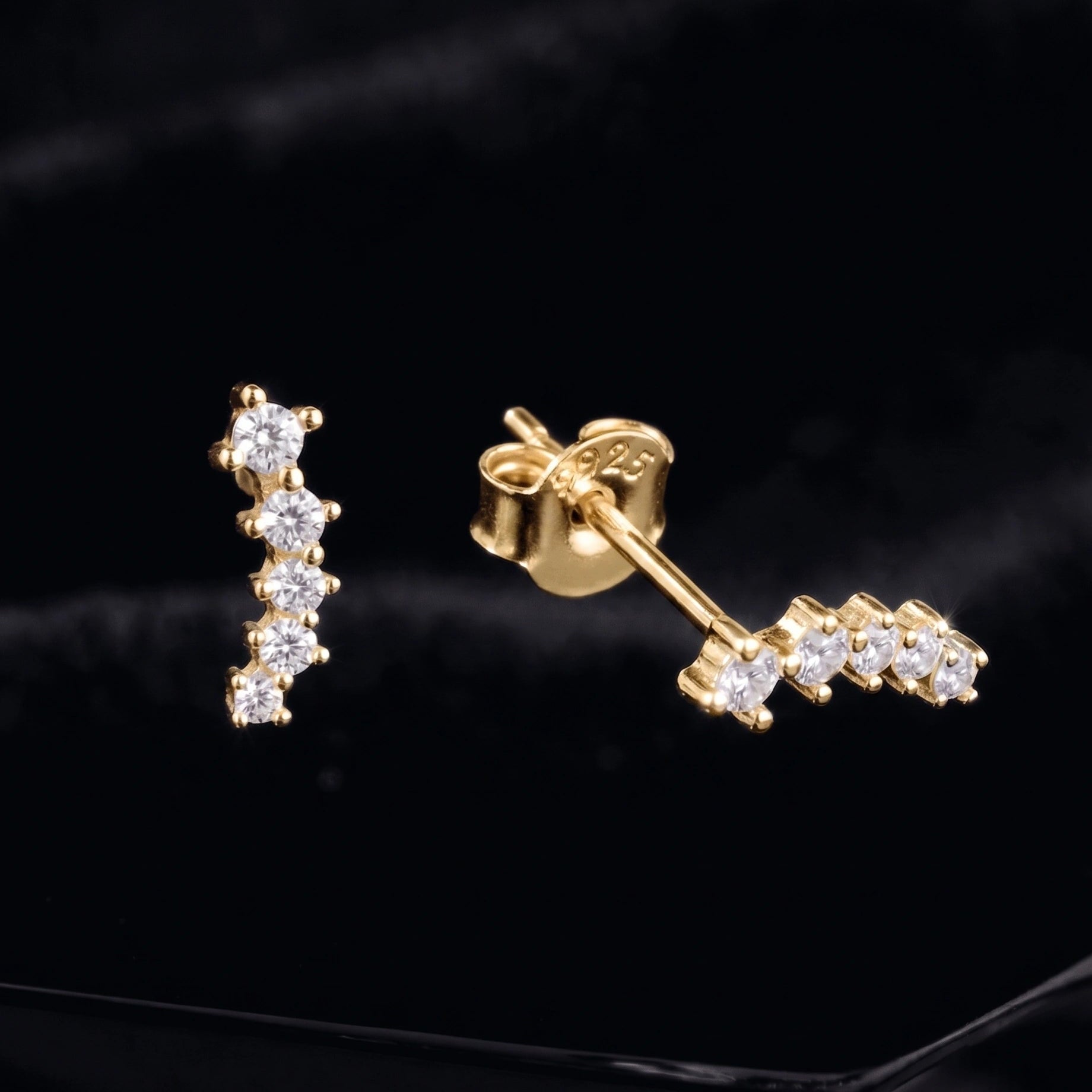 Stone Climber Stud Earrings