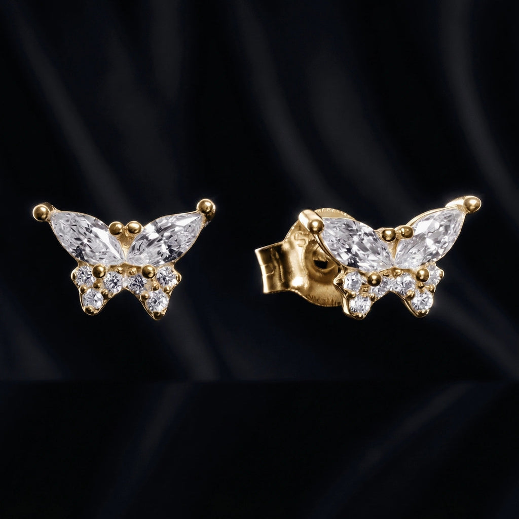 Zirconia Butterfly Stud