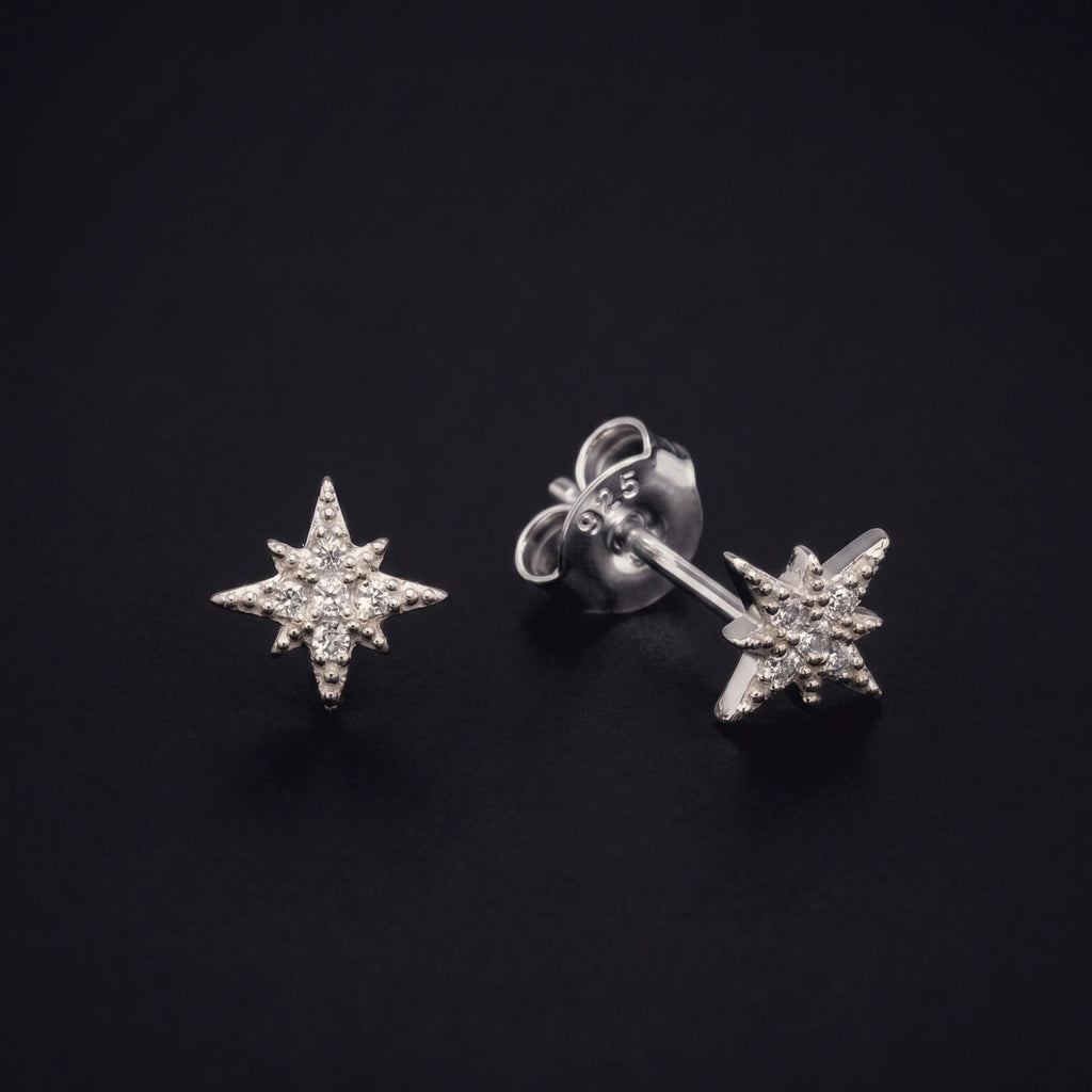 Celestial Zirconia Star Stud