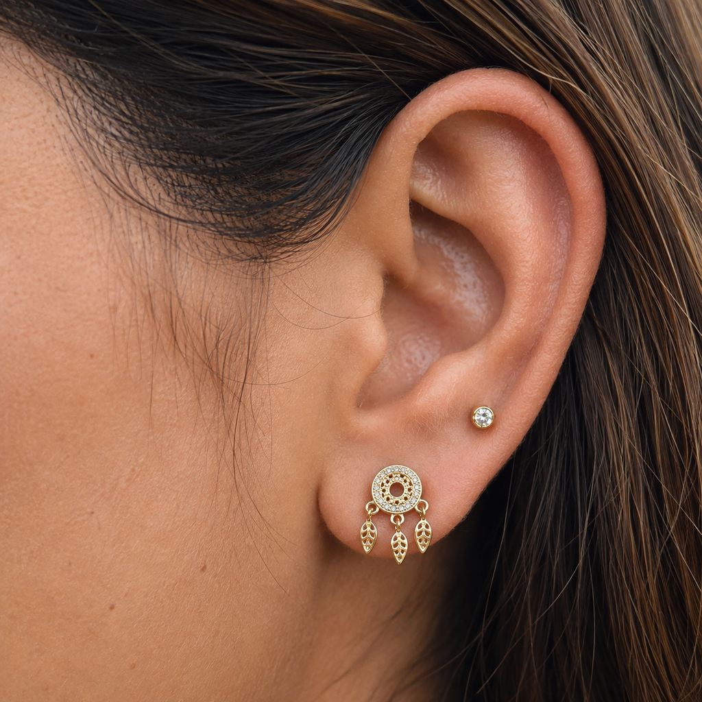 Dreamcatcher Charm Stud Earrings
