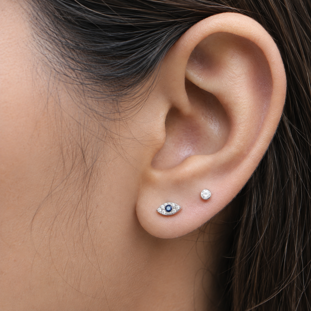 Evil Eye Zirconia Stud