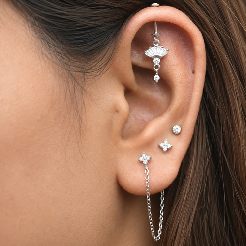 Celeste Helix Hanging Earrings