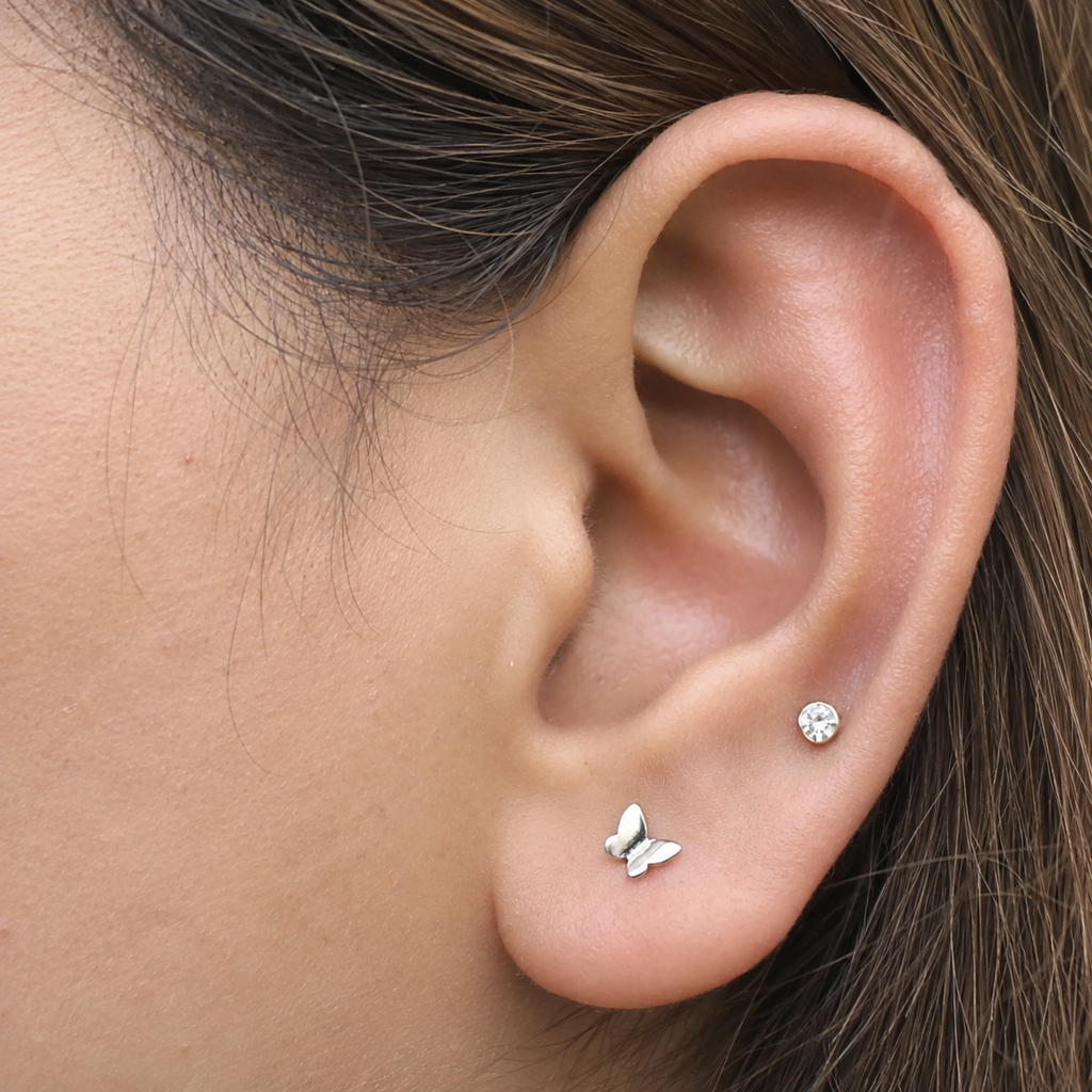 Dainty Butterfly Stud Earrings