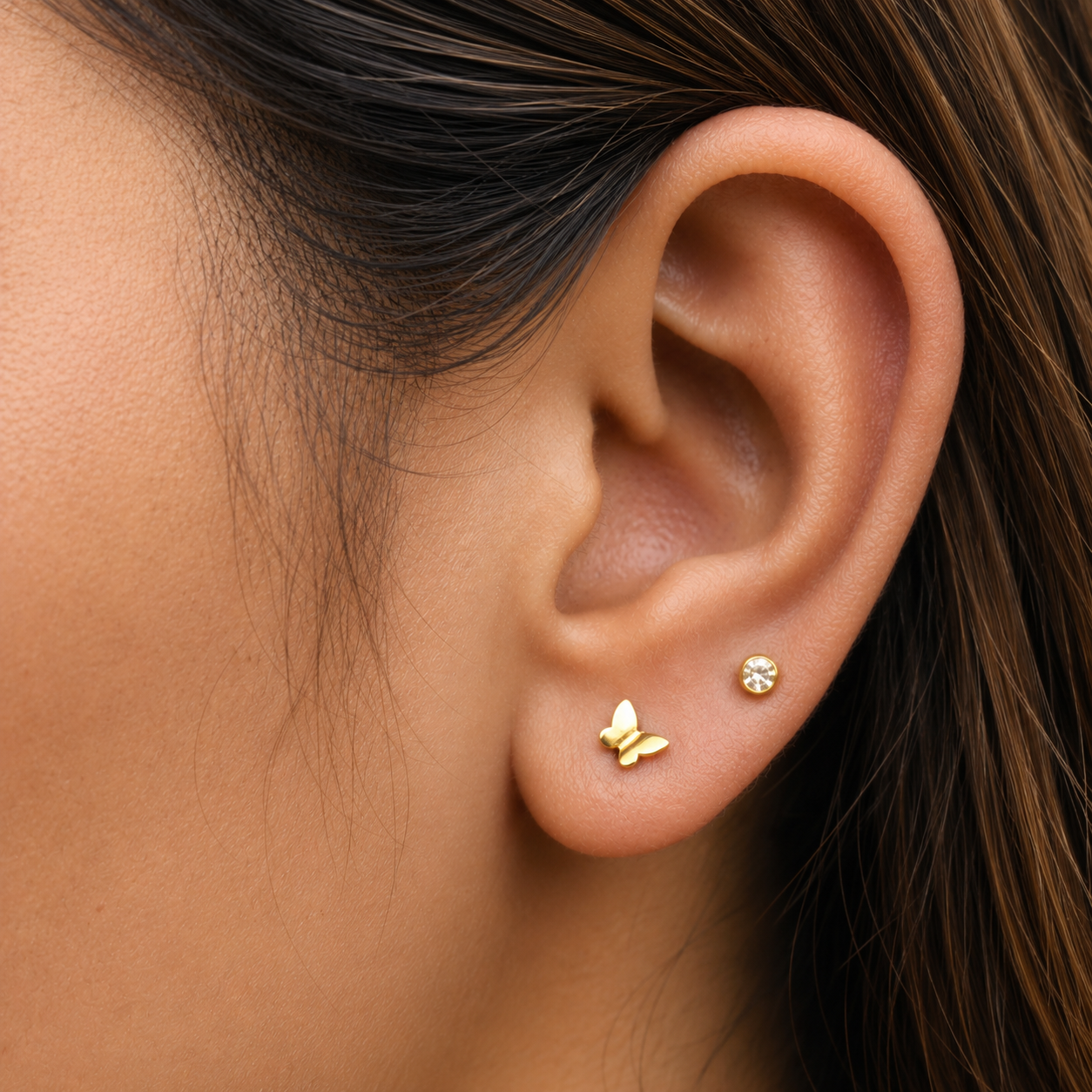 Dainty Butterfly Stud Earrings