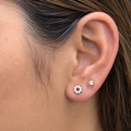 Zirconia Daisy Stud Earrings
