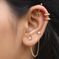 Dainty Butterfly Helix Hanging Earrings