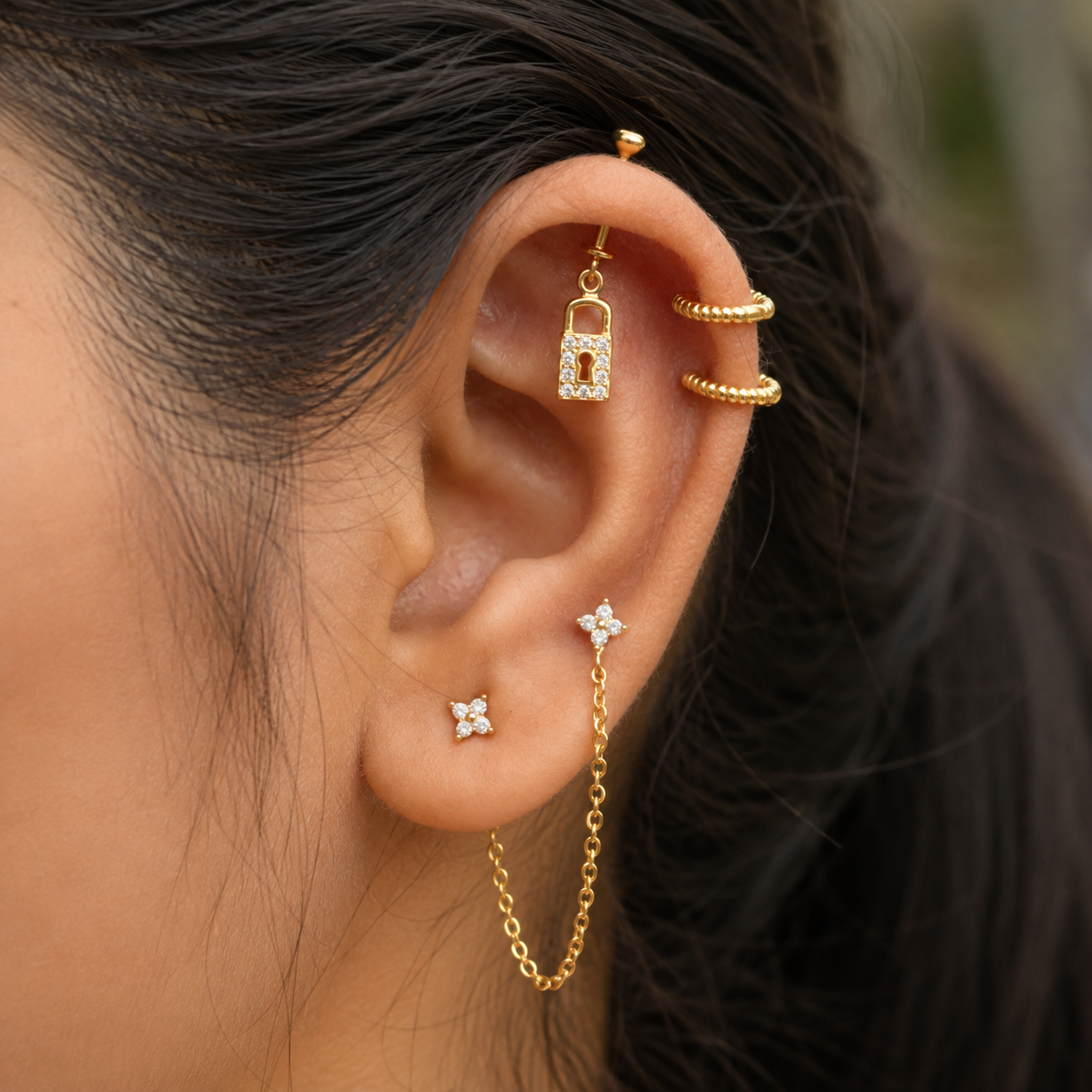 Lowkey Locked Helix Hanging Earrings