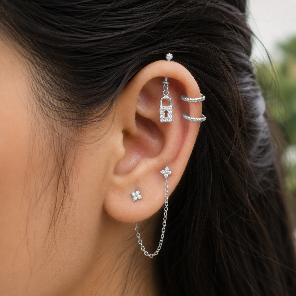 Lowkey Locked Helix Hanging Earrings