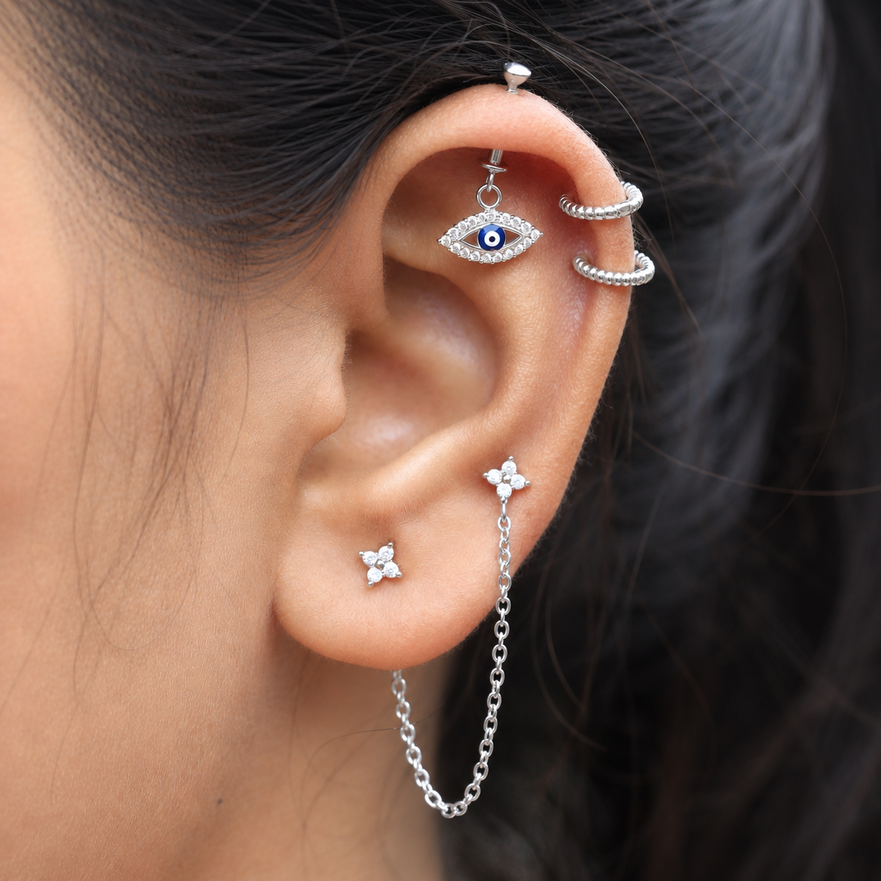 Nazar No More Helix Hanging Earrings