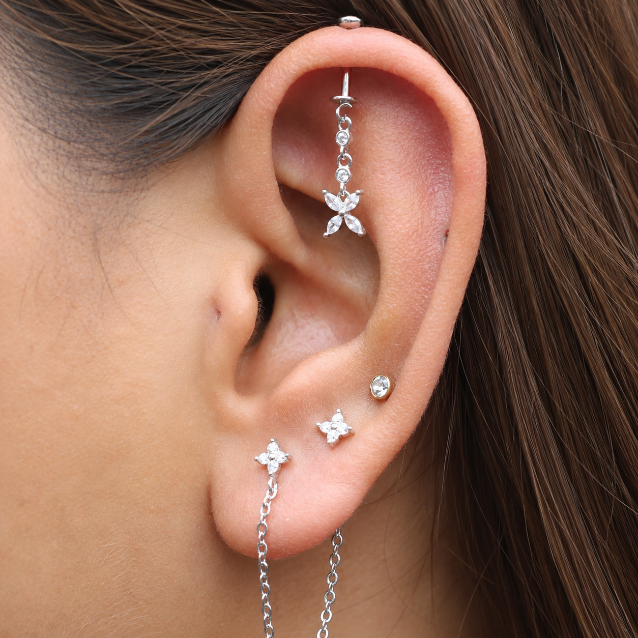 Floating Flower Drop Helix Hanging