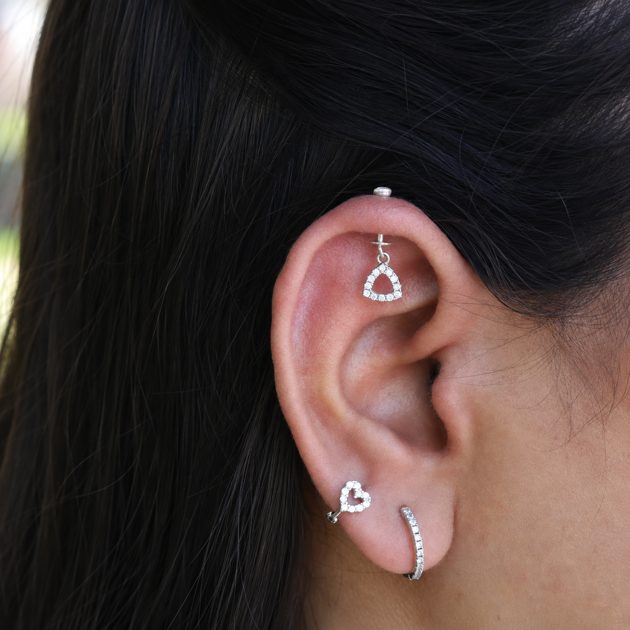 Delta Zirconia Helix Hanging