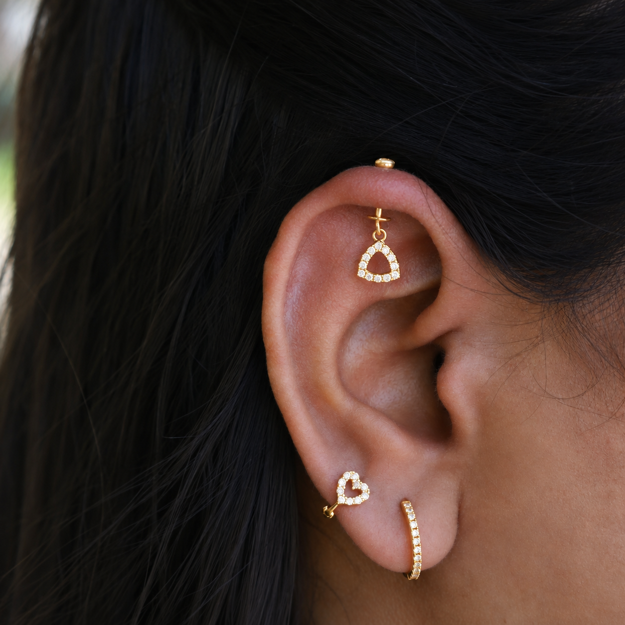 Delta Zirconia Helix Hanging
