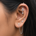 Statement Drop Helix Hanging Earrings