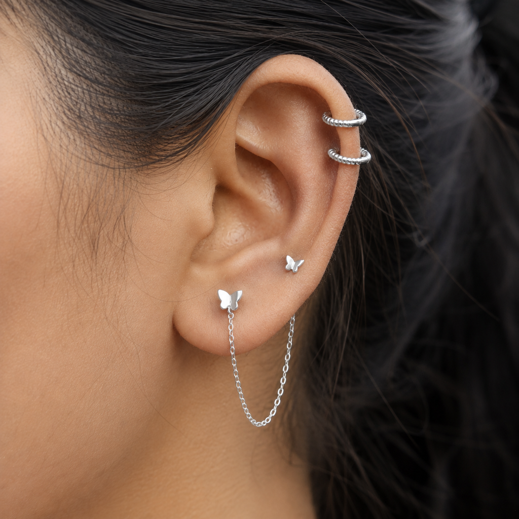 2 in 1 Dainty Butterfly Chain Connector