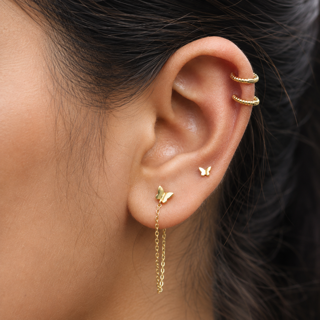 2 in 1 Dainty Butterfly Chain Connector