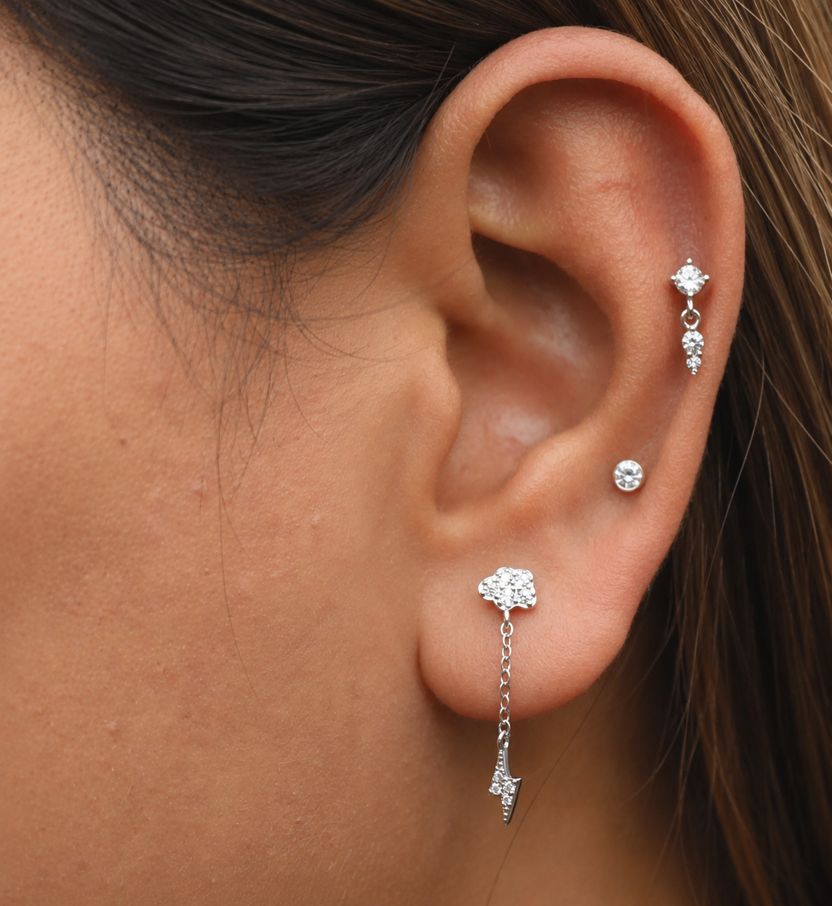 Lightning Cloud Chain Earring
