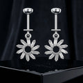 Frost Flower Helix Hanging Earrings