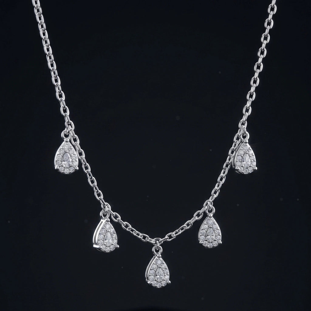 Teardrop Multi Charm Necklace