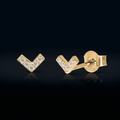 Arrow Zircon Stud Earrings
