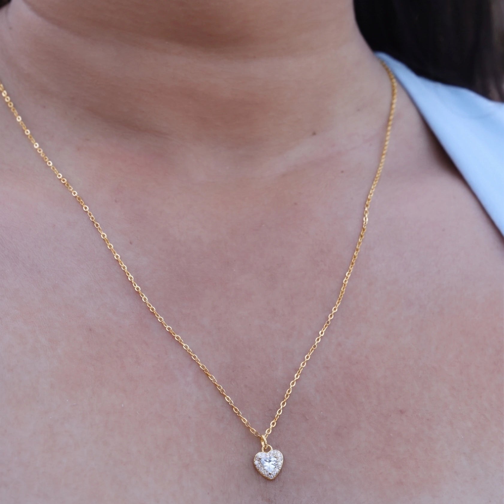 Solitare Heart Necklace