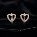 Heart Huggie Hoop Earrings