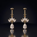 Zirconia Crown Drop Helix Hanging