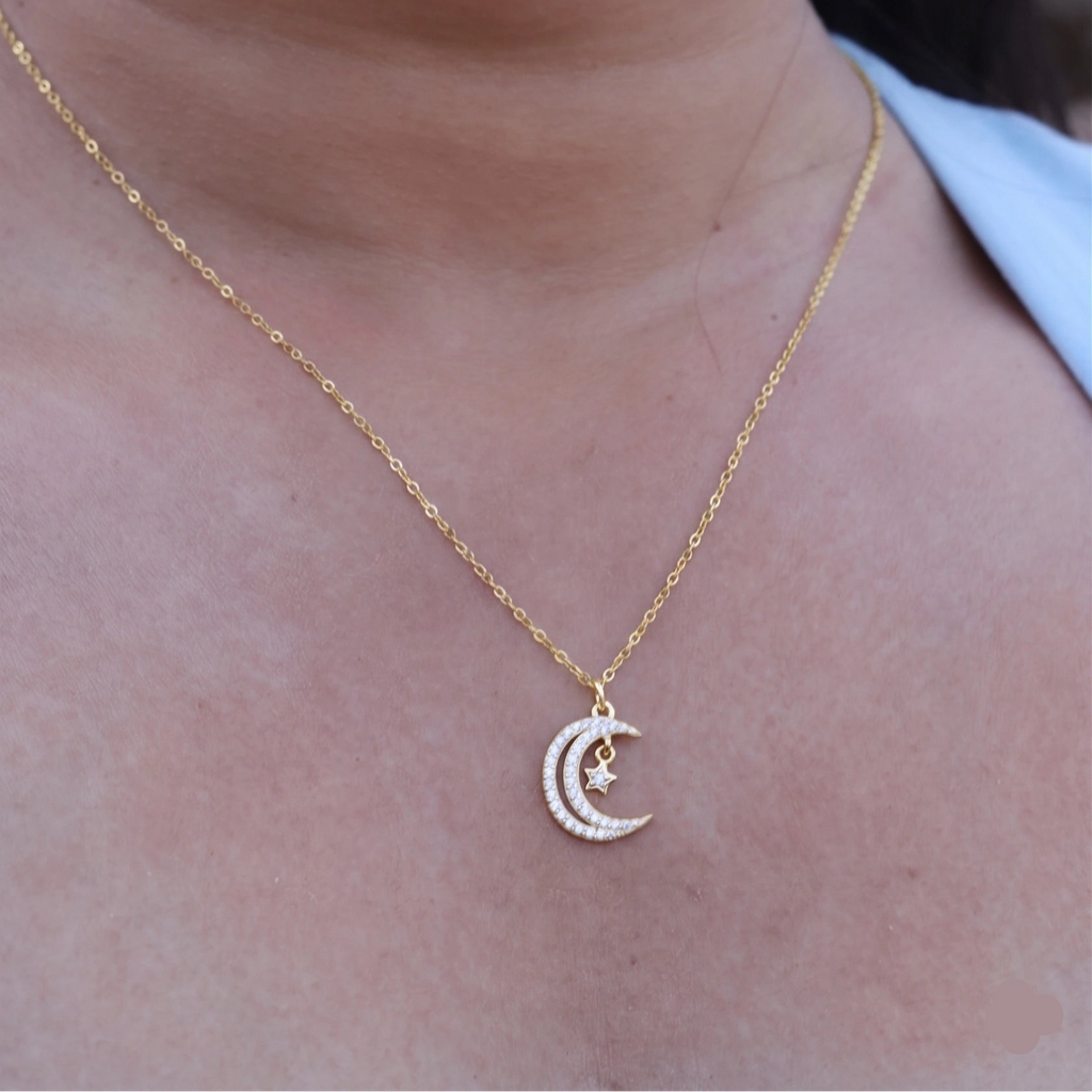 Celestial Crescent Moon Necklace