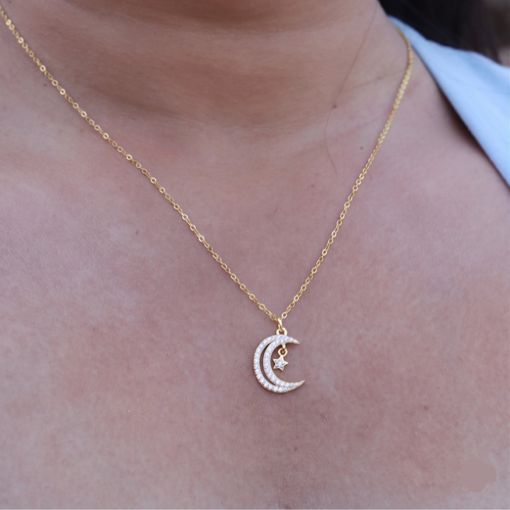 Celestial Crescent Moon Necklace