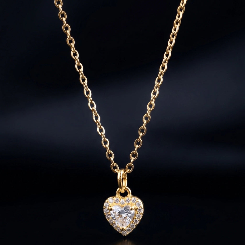 Solitare Heart Necklace