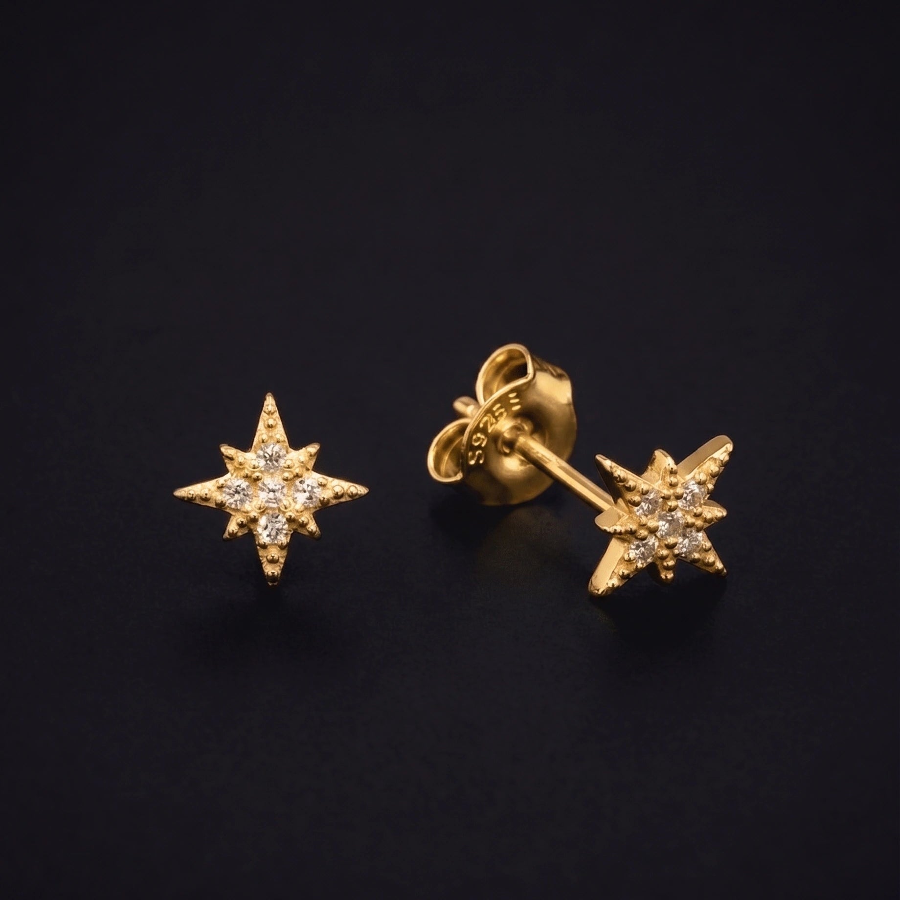 Celestial Zirconia Star Stud