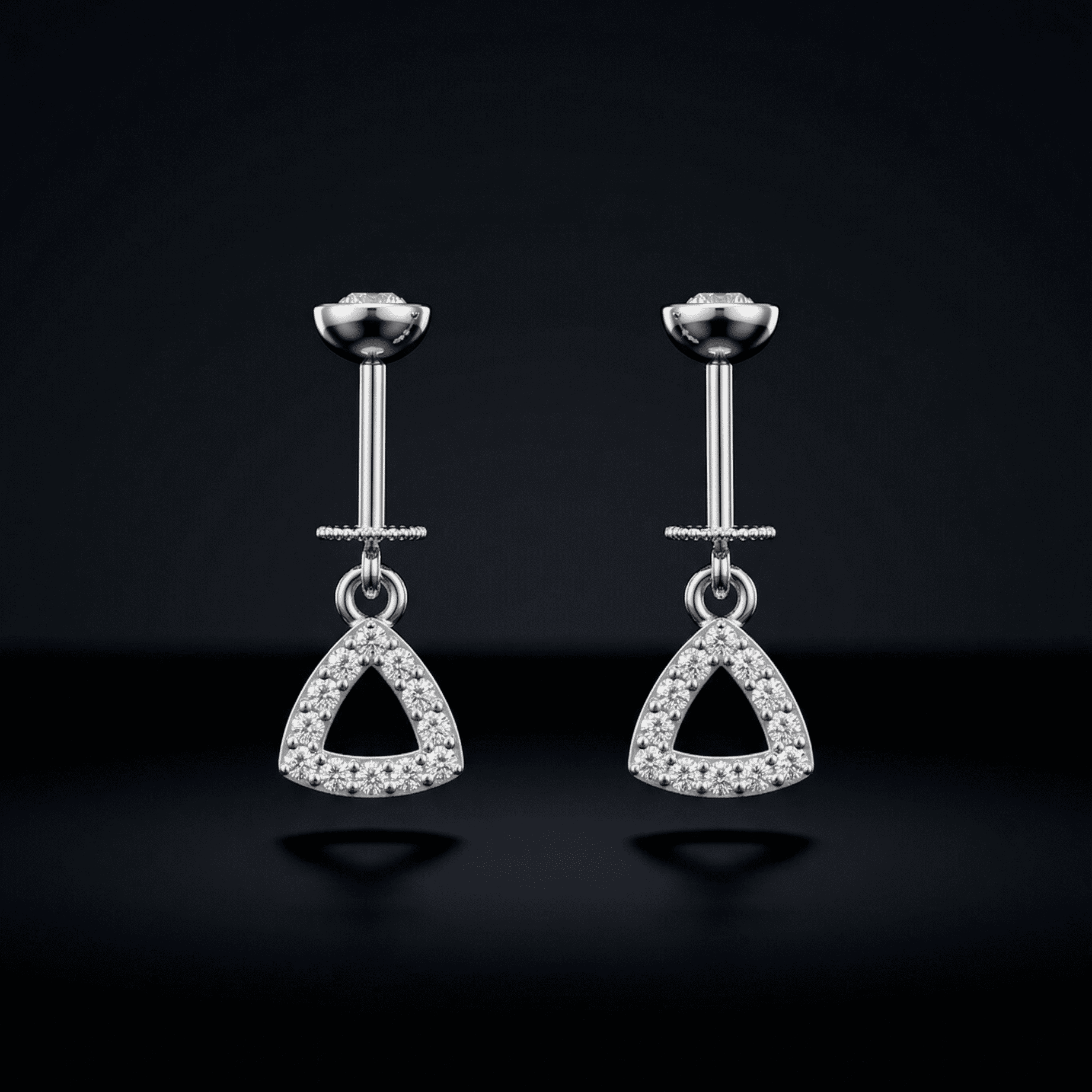 Delta Zirconia Helix Hanging