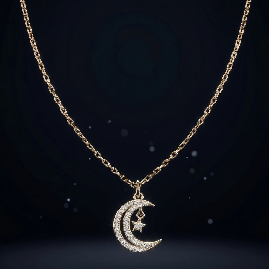 Celestial Crescent Moon Necklace