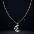 Celestial Crescent Moon Necklace