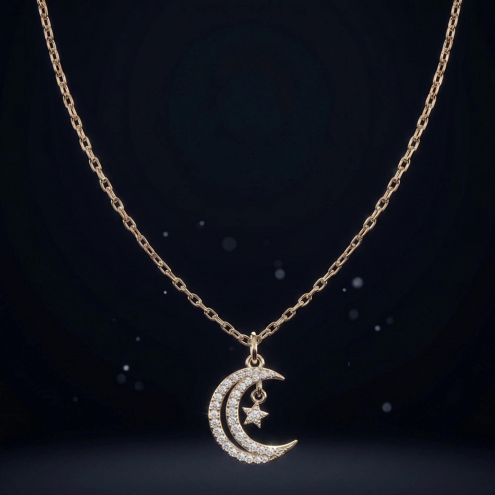 Celestial Crescent Moon Necklace