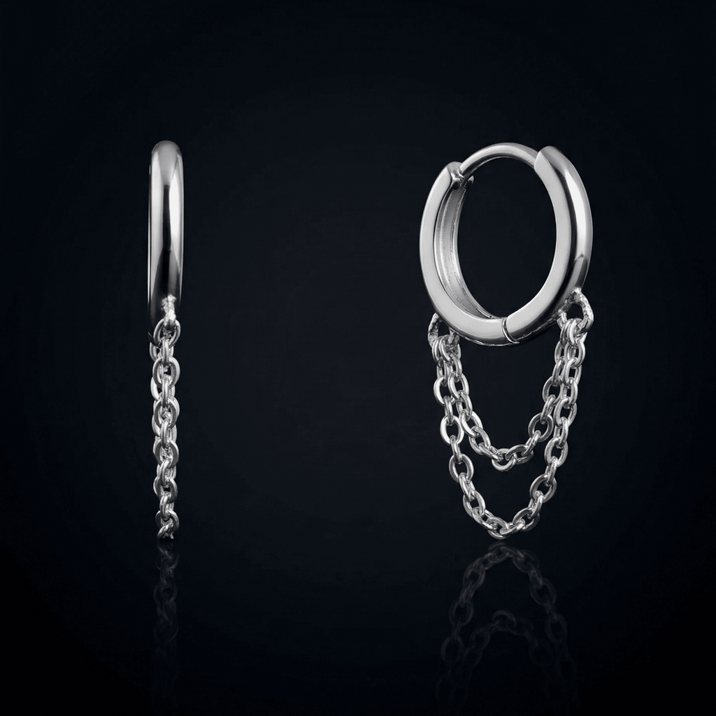 Mini Chain Hoop Earrings