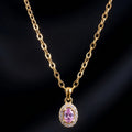 Aurora Pink Solitaire Necklace