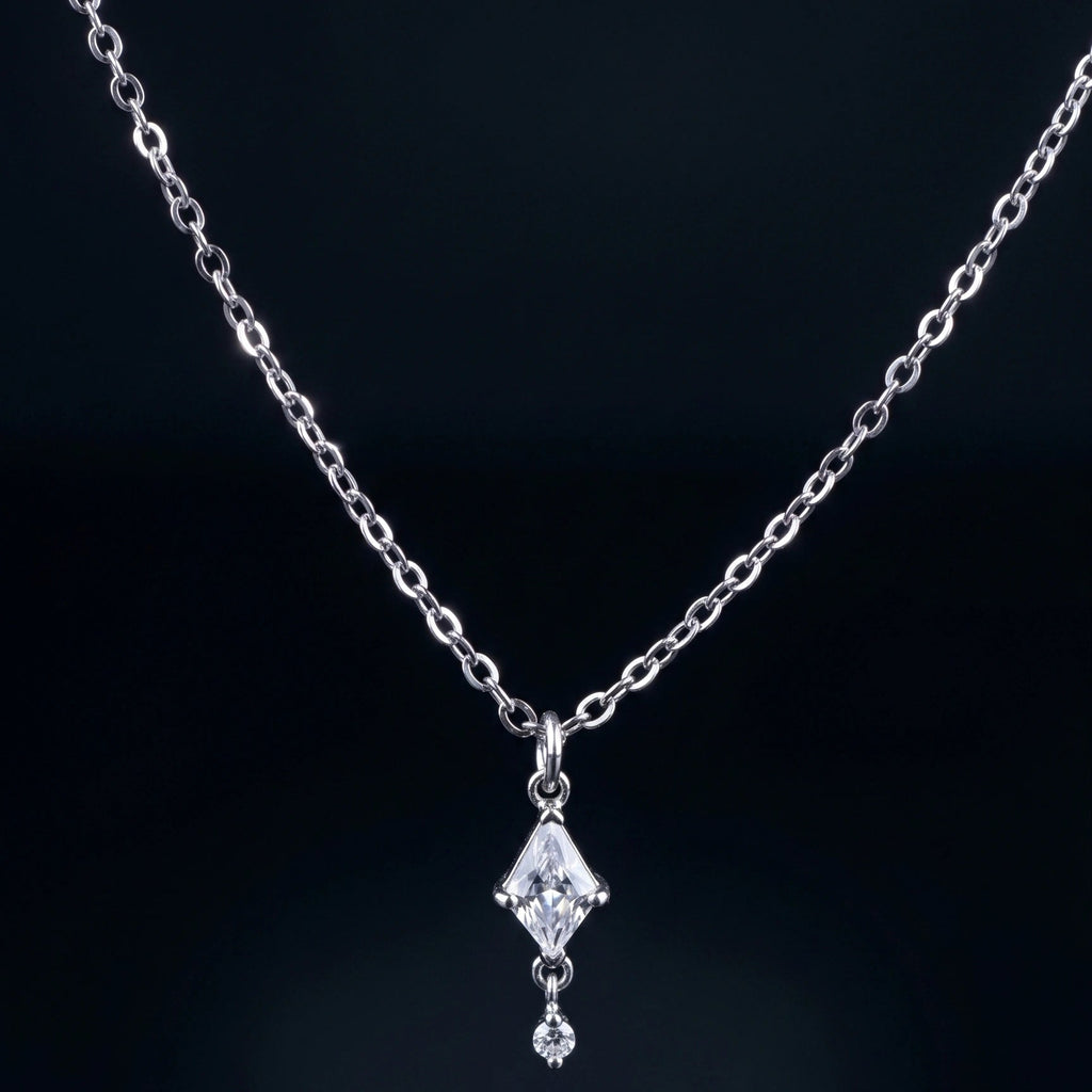 Zirconia Delta Necklace