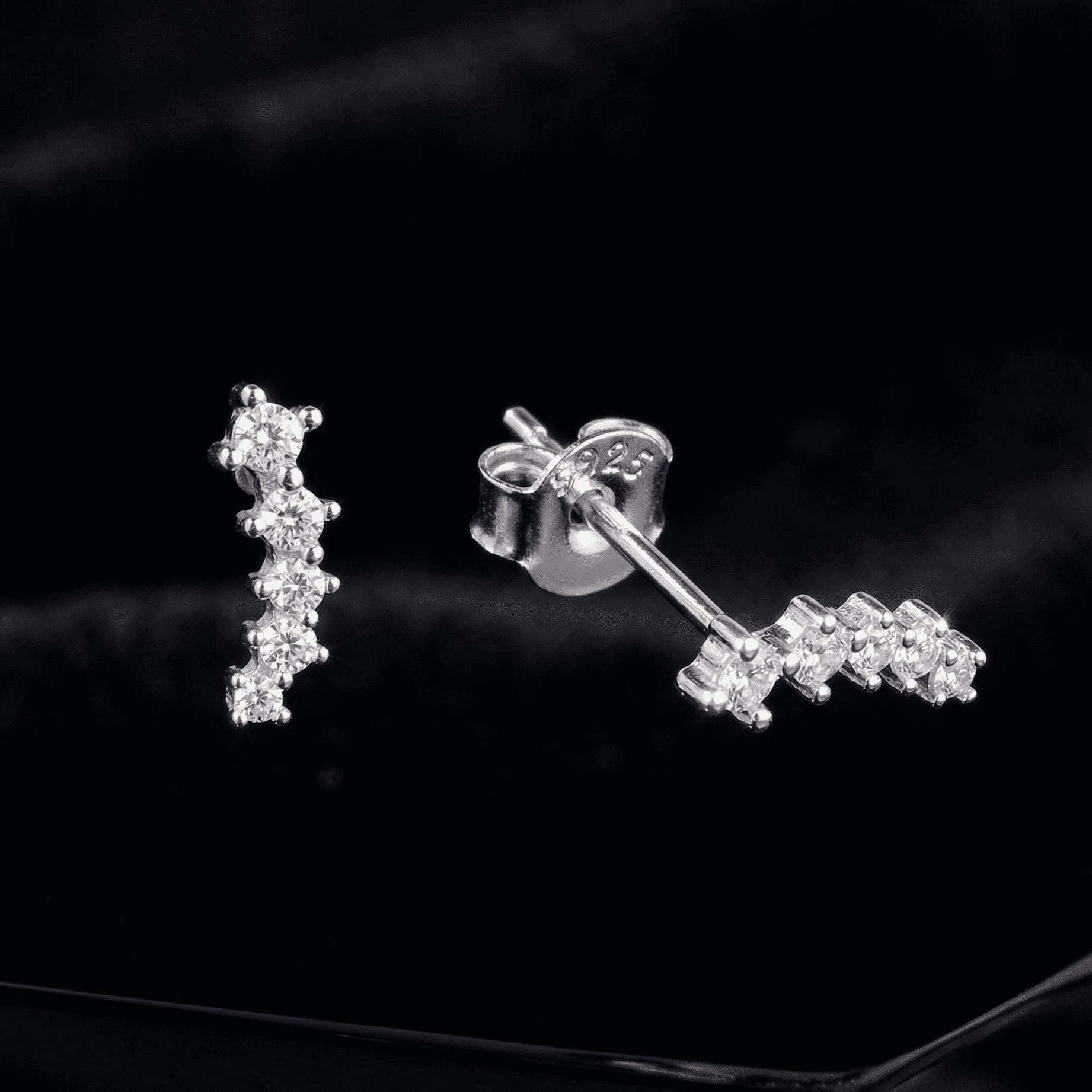 Stone Climber Stud Earrings