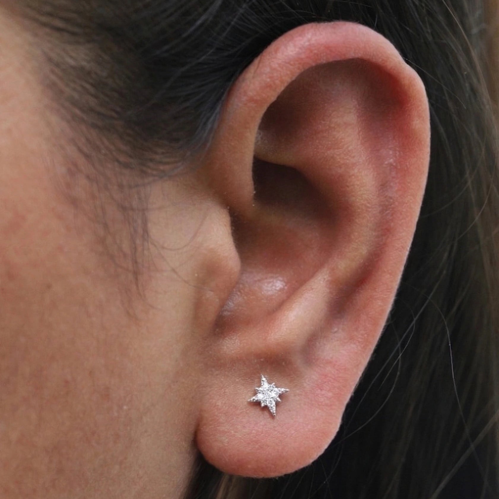 Celestial Zirconia Star Stud