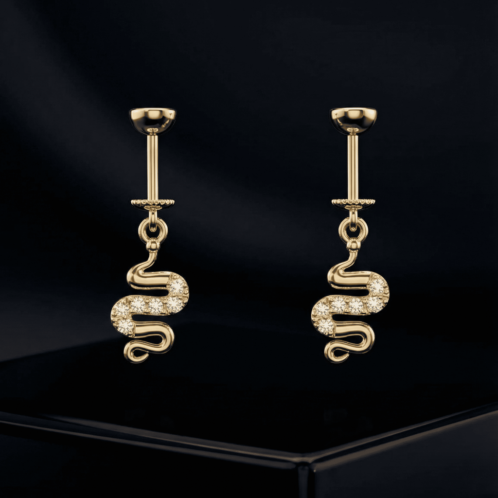 Zirconia Serpent Helix Hanging