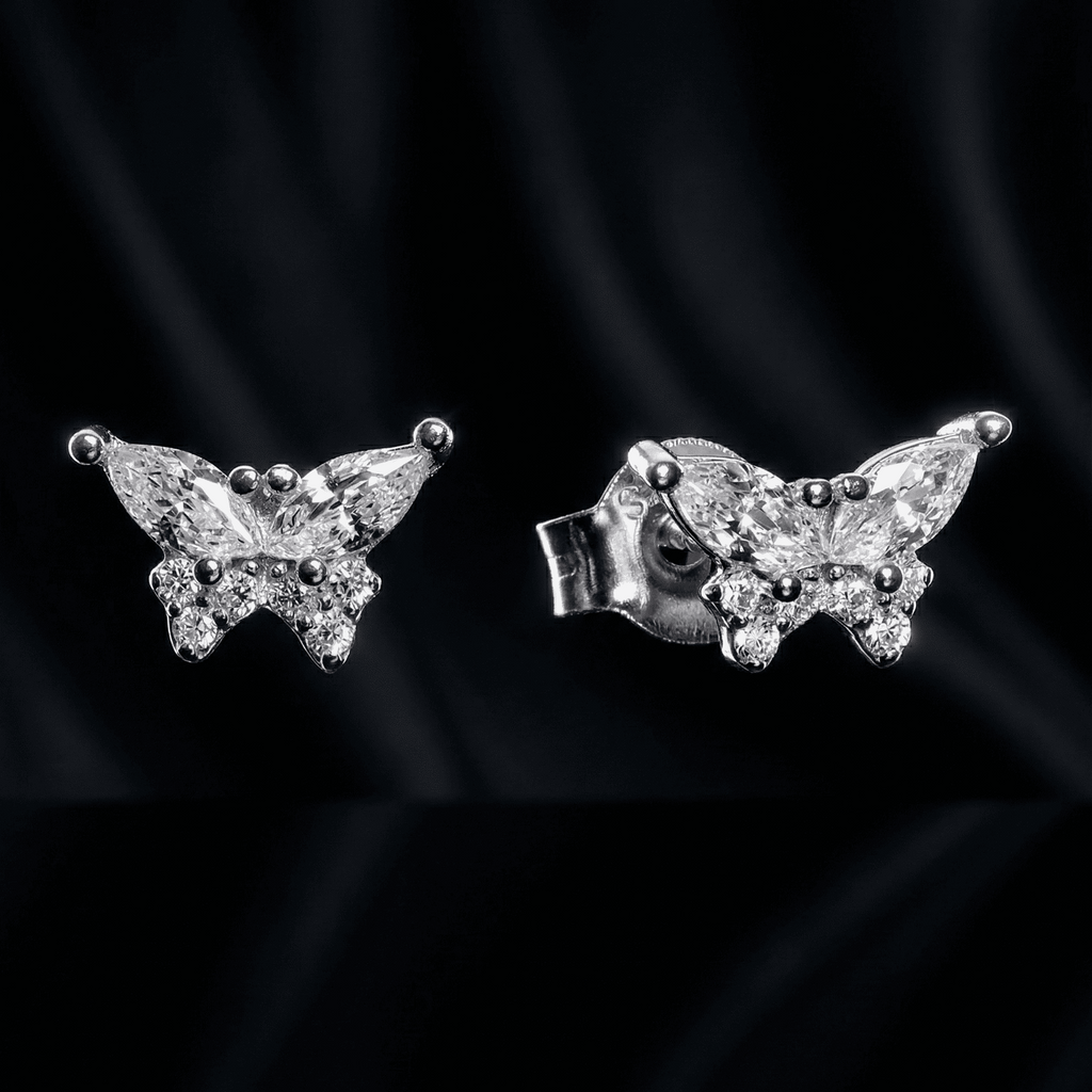 Zirconia Butterfly Stud