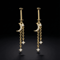 Luxury Luna Chain Helix Hanging Earrings