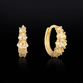 Luxury Marquise Stone Hoop Earrings
