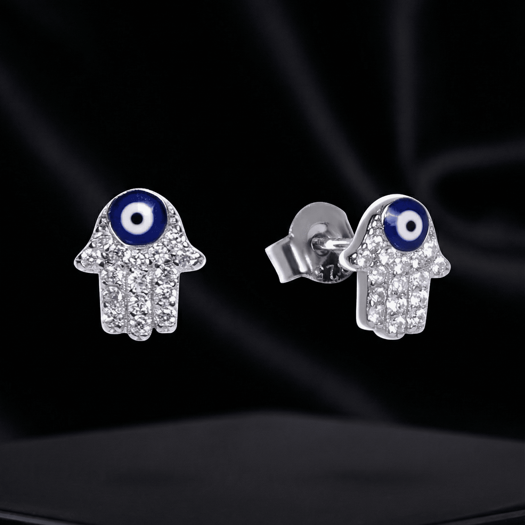 Hamsa Hand Stud Earrings
