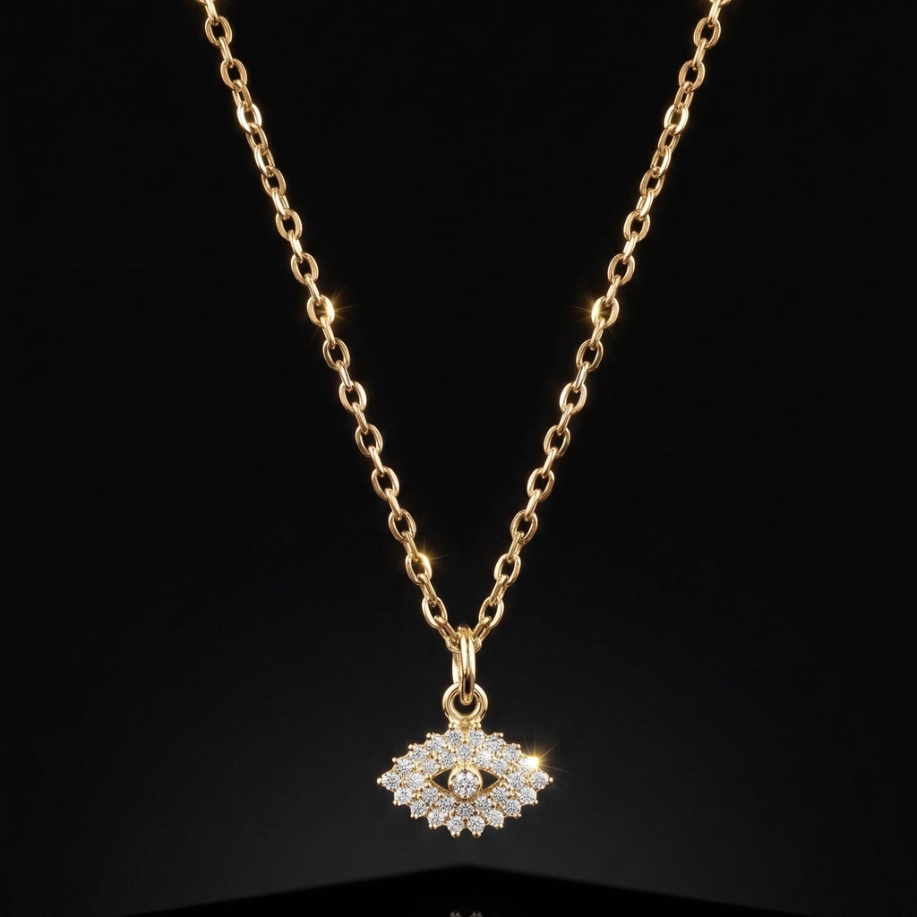 Iced Out Nazar Necklace