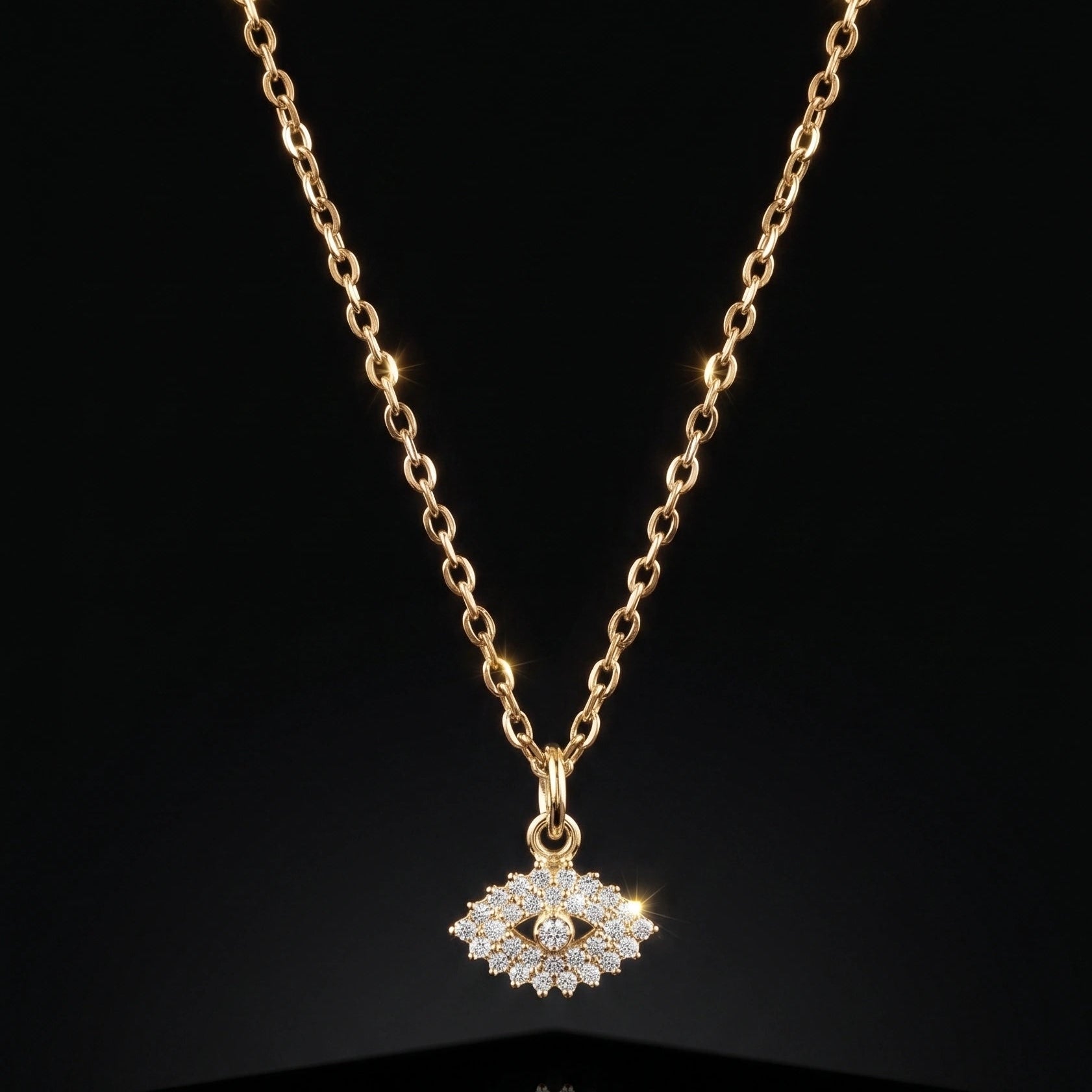 Iced Out Nazar Necklace