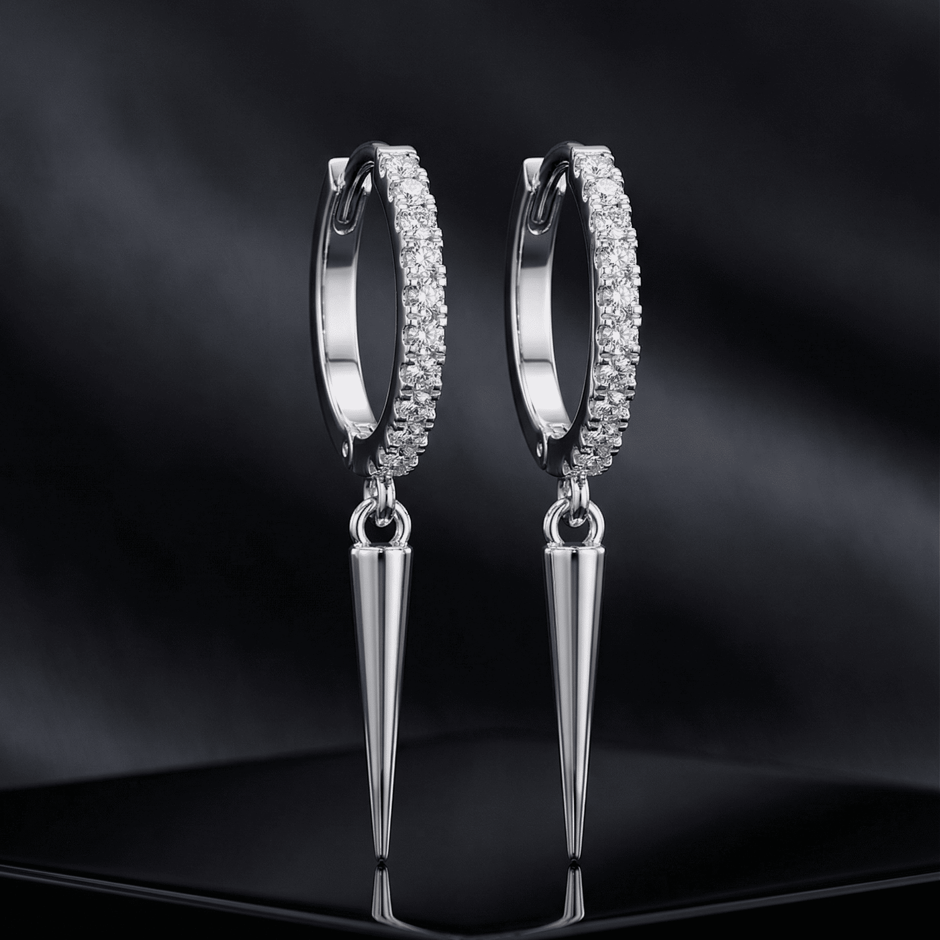 Spike Charm Bar Hoop
