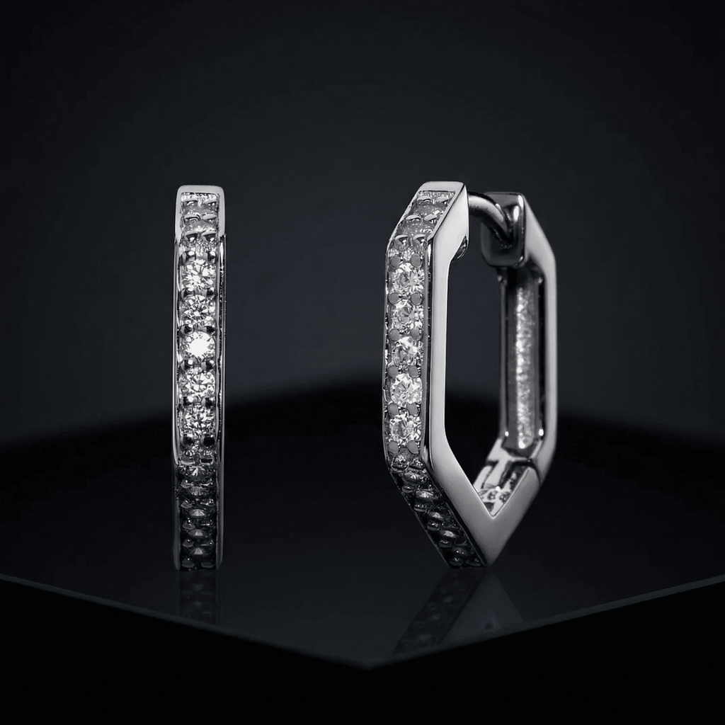 Prism Pave' Hoop